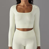 Crop Top Sport Manches Longues Fitness | Yogaova