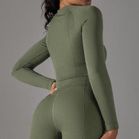 Crop Top Sport Manches Longues Fitness | Yogaova