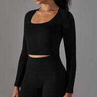 Crop Top Sport Manches Longues Fitness | Yogaova