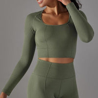Crop Top Sport Manches Longues Fitness | Yogaova