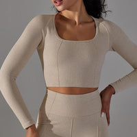 Crop Top Sport Manches Longues Fitness | Yogaova