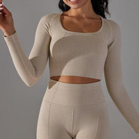 Crop Top Sport Manches Longues Fitness | Yogaova