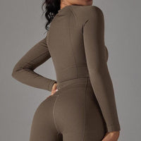 Crop Top Sport Manches Longues Fitness | Yogaova