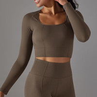 Crop Top Sport Manches Longues Fitness | Yogaova