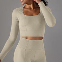 Crop Top Sport Manches Longues Fitness | Yogaova