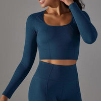 Crop Top Sport Manches Longues Fitness | Yogaova