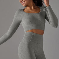 Crop Top Sport Manches Longues Fitness | Yogaova