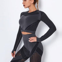 Crop Top Sport Manches Longues Respirant | Yogaova
