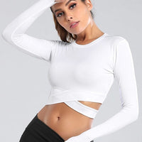 Crop Top Sport Moulant Manches Longues | Yogaova