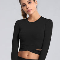 Crop Top Sport Moulant Manches Longues | Yogaova