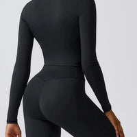 Crop Top Sport Zippé Manches Longues | Yogaova