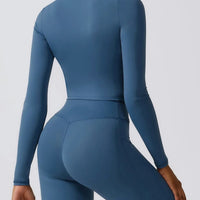 Crop Top Sport Zippé Manches Longues | Yogaova