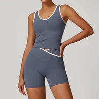 Ensemble 2 Pièces Combinaison de Fitness Yoga