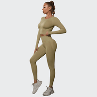 Ensemble 2 Pièces Combinaison de Yoga Effet Push-Up
