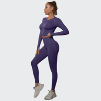 Ensemble 2 Pièces Combinaison de Yoga Effet Push-Up