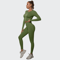 Ensemble 2 Pièces Combinaison de Yoga Effet Push-Up