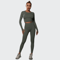 Ensemble 2 Pièces Combinaison de Yoga Effet Push-Up