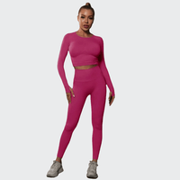 Ensemble 2 Pièces Combinaison de Yoga Effet Push-Up
