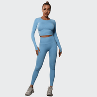 Ensemble 2 Pièces Combinaison de Yoga Effet Push-Up