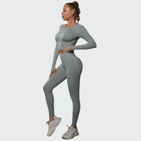 Ensemble 2 Pièces Combinaison de Yoga Effet Push-Up