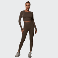Ensemble 2 Pièces Combinaison de Yoga Effet Push-Up