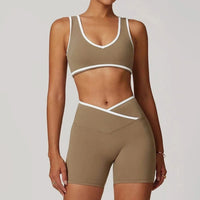 Ensemble 2 Pièces Combinaison et Brassière de Yoga