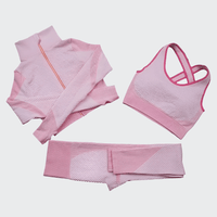 Ensemble 3 Pièces Combinaison de Yoga Sans Coutures