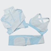 Ensemble 3 Pièces Combinaison de Yoga Sans Coutures