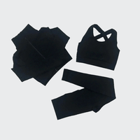 Ensemble 3 Pièces Combinaison de Yoga Sans Coutures