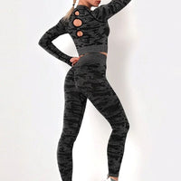 Ensemble Sport Camouflage Legging et Crop Top | Yogaova