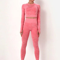 Ensemble Sport Camouflage Legging et Crop Top | Yogaova
