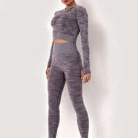 Ensemble Sport Camouflage Legging et Crop Top | Yogaova