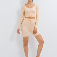 Ensemble Sport Côtelé Short et Top | Yogaova
