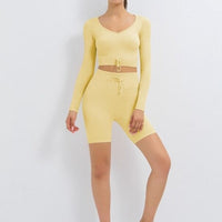 Ensemble Sport Côtelé Short et Top | Yogaova