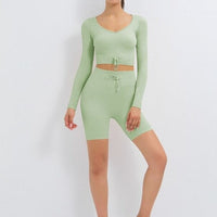 Ensemble Sport Côtelé Short et Top | Yogaova