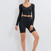 Ensemble Sport Côtelé Short et Top | Yogaova
