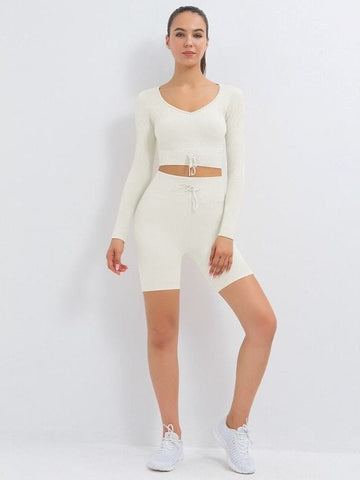 Ensemble Sport Côtelé Short et Top | Yogaova