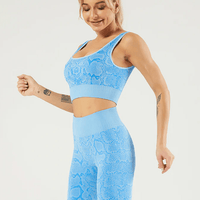 Ensemble Sport Imprimé Serpent, Short et Soutien-Gorge | Yogaova