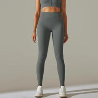 Ensemble Sport Legging Côtelé et Top Zippé | Yogaova