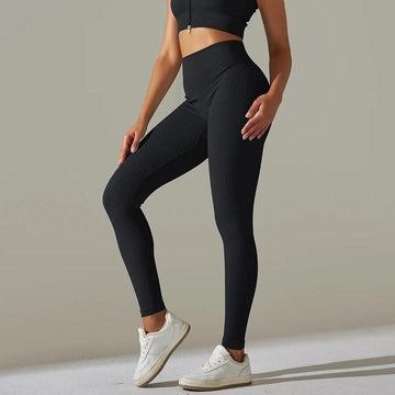 Ensemble Sport Legging Côtelé et Top Zippé | Yogaova