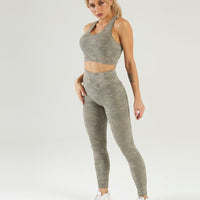 Ensemble Sport Legging et Soutien-Gorge Camouflage | Yogaova