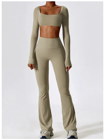 Ensemble Sport Legging Évasé Push Up | Yogaova