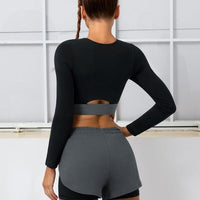 Ensemble Sport Short 2 en 1 et Crop Top - Elixy | Yogaova