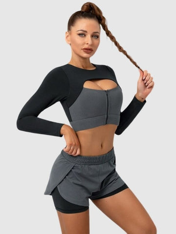 Ensemble Sport Short 2 en 1 et Crop Top - Elixy | Yogaova