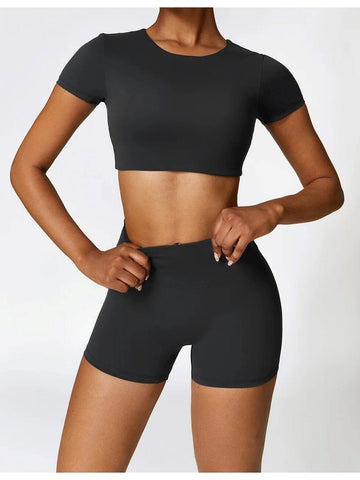 Ensemble Sport Short et Crop Top - DynamoDiva | Yogaova