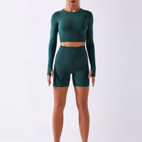 Ensemble Sport Short T-Shirt Cropped | Yogaova