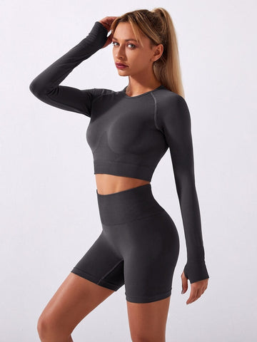 Ensemble Sport Short T-Shirt Cropped | Yogaova