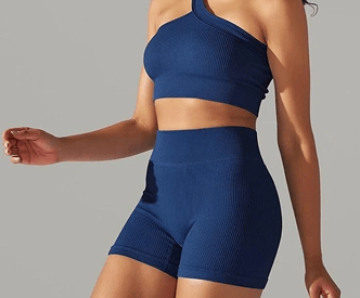 shorts and One-Strap Bra