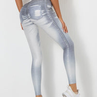 Jegging Amincissant Gris Délavé | Yogaova