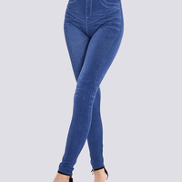 Jegging Taille Haute Effet Jean | Yogaova